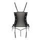 Сетчатый корсет из экокожи Passion MALWIA CORSET 4XL/5XL black, с люверсами и съемными пажами SO7098 фото 4