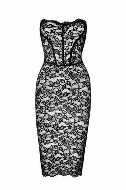 Платье Noir Handmade F301 Catalyst, S, black, миди, кружево, открытые плечи, шнуровка на спине SX0243 фото Купить   Noir Handmade (Польща) 2 808 грн