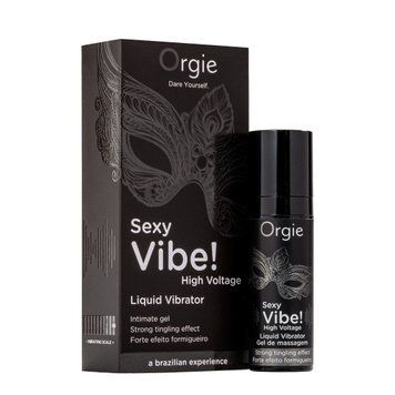Жидкий вибратор Orgie Sexy Vibe! High Voltage, 15 мл, эффект мурашек + очень мощная вибрация SX1550 фото Купить   Orgie (Бразилія-Португалія) 1 163 грн