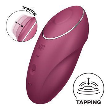 Вібростимулятор-пульсатор Satisfyer Tap & Climax 1 Red, ефект постукування пальцем, 2 мотори SX0566 фото Купити Вібростимулятор-пульсатор Satisfyer Tap & Climax 1 Red, ефект постукування пальцем, 2 мотори  Satisfyer (Німеччина) 1 588 грн
