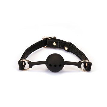 Повітропроникний кляп Liebe Seele Boudoir Amor Ball Gag Black, силіконова кулька, діаметр 4,3 см Liebe Seele  &mdash; фото