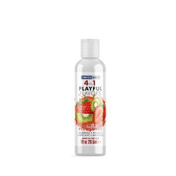 Лубрикант на водной основе Swiss Navy 4 in 1 Straw-Kiwi Pleasures 29,5 мл SO5720 фото Купить   Swiss Navy (США) 433 грн