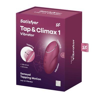 Вібростимулятор-пульсатор Satisfyer Tap & Climax 1 Red, ефект постукування пальцем, 2 мотори SX0566 фото Купити Вібростимулятор-пульсатор Satisfyer Tap & Climax 1 Red, ефект постукування пальцем, 2 мотори  Satisfyer (Німеччина) 1 588 грн