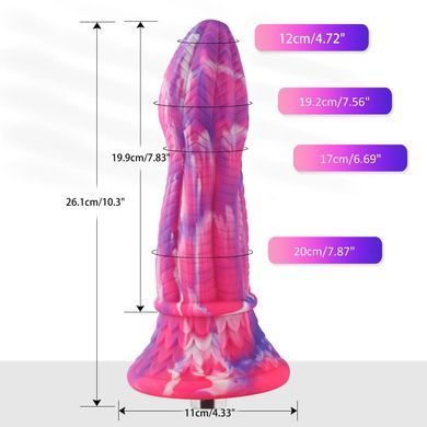 Фаллоимитатор для секс-машин Hismith 10.3&Prime; Silicone Monster Dildo Series, KlicLok и присоска SO6216 фото Купить   Hismith (Китай) 3 926 грн