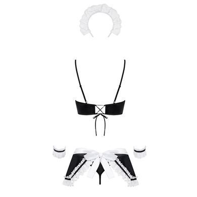 Атласний еротичний костюм покоївки Obsessive Maid set S/M, black, 5 предметів SO7715 фото Купити Атласний еротичний костюм покоївки Obsessive Maid set S/M, black, 5 предметів  Obsessive (Польща) 1 653 грн