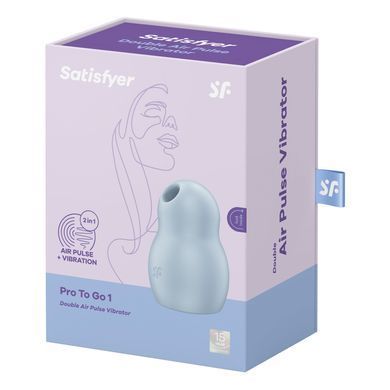 Вакуумний стимулятор з вібрацією Satisfyer Pro To Go 1 Blue SO7798 фото Купити Вакуумний стимулятор з вібрацією Satisfyer Pro To Go 1 Blue  Satisfyer (Німеччина) 1 588 грн