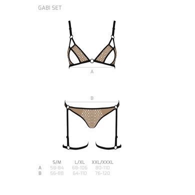 Еротичний комплект спідньої білизни Passion GABI SET L/XL beige, трусики з гартерами SO8436 фото Купити Еротичний комплект спідньої білизни Passion GABI SET L/XL beige, трусики з гартерами  Passion (Польща) 2 124 грн