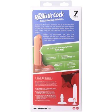 Фалоімітатор Doc Johnson The Realistic Cock ULTRASKYN 7 Inch with Balls Vanilla (м'яте паковання!!!) SX4442-R фото Купити Фалоімітатор Doc Johnson The Realistic Cock ULTRASKYN 7 Inch with Balls Vanilla (м'яте паковання!!!)   2 218 грн