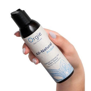 Лубрикант на водній основі Orgie All Natural Acqua, 150 мл, нелипкий, гладенький, натуральний склад SX1495 фото Купити Лубрикант на водній основі Orgie All Natural Acqua, 150 мл, нелипкий, гладенький, натуральний склад  Orgie (Бразилія-Португалія) 600 грн