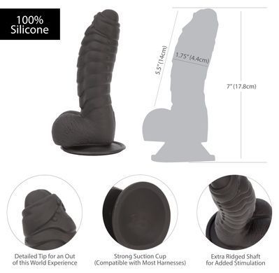 Фалоімітатор ADDICTION Ben 7" Dildo With Balls Black, віброкуля в подарунок SX3156 фото Купити Фалоімітатор ADDICTION Ben 7" Dildo With Balls Black, віброкуля в подарунок  ADDICTION  1 653 грн
