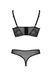 Комплект Passion DROSERA SET black, L/XL, сетка+кружево, бюстье и трусики танга SX0479 фото 4