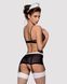 Еротичний костюм покоївки Obsessive Maidme set 5pcs L/XL, бюстгальтер, пояс з фартухом, панчохи, стр SO7291 фото 2