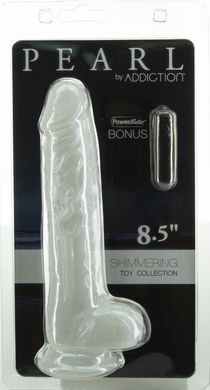 Фалоімітатор ADDICTION Pearl 8.5" Dildo with Balls, віброкуля в подарунок SX3157 фото Купити Фалоімітатор ADDICTION Pearl 8.5" Dildo with Balls, віброкуля в подарунок  ADDICTION  1 071 грн