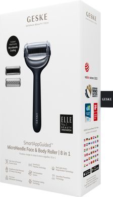 Електронний ролер для обличчя та тіла з мікроголками GESKE MicroNeedle Face&Body Roller 8в1 black HB0201 фото Купити Електронний ролер для обличчя та тіла з мікроголками GESKE MicroNeedle Face&Body Roller 8в1 black  GESKE 2 129 грн