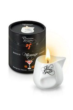 Массажная свеча Plaisirs Secrets Strawberry Daiquiri (80 мл) подарочная упаковка, керамический сосуд SO1855 фото Купить   Plaisirs Secrets (Франція) 803 грн