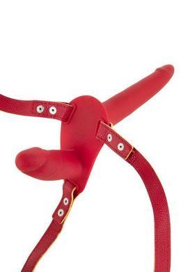 Подвійний страпон Fetish Tentation Strap-On with Double Dildo Red SO3750 фото Купити Подвійний страпон Fetish Tentation Strap-On with Double Dildo Red  Fetish Tentation  1 573 грн