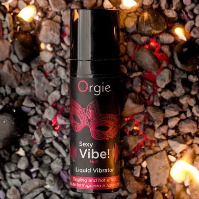 Жидкий вибратор Orgie Sexy Vibe! Hot, 15 мл, согревающий, очень мощный, со вкусом клубники SX1551 фото Купить   Orgie (Бразилія-Португалія) 988 грн