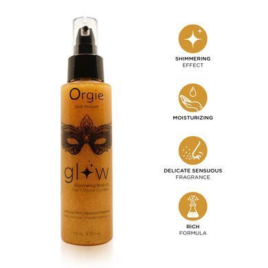 Масло-шиммер для тела Orgie &ndash; Glow Shimmering Body Oil (110 мл), чувственный аромат, увлажнение SX1501 фото Купить   Orgie (Бразилія-Португалія) 905 грн