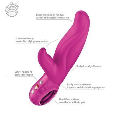Вібратор-кролик для точки А Fun Factory LADY BI Magenta, 2 мотори, 12 режимів SX4245 фото Купити Вібратор-кролик для точки А Fun Factory LADY BI Magenta, 2 мотори, 12 режимів  Fun Factory  1 977 грн