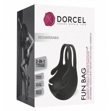 Ерекційне кільце з вібрацією і стимуляцією мошонки Dorcel FUN BAG, перезаряджуване SO4870 фото Купити Ерекційне кільце з вібрацією і стимуляцією мошонки Dorcel FUN BAG, перезаряджуване  Dorcel (Франція) 2 235 грн
