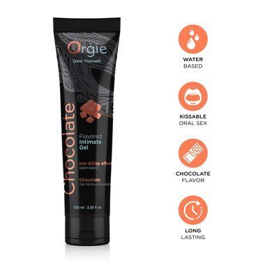 Лубрикант на водній основі Orgie Lube Tube Chocolate, 100 мл, зі смаком та ароматом шоколаду SX1512 фото Купити Лубрикант на водній основі Orgie Lube Tube Chocolate, 100 мл, зі смаком та ароматом шоколаду  Orgie (Бразилія-Португалія) 406 грн