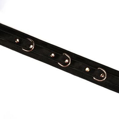 Нашийник з повідцем Liebe Seele Boudoir Amor Collar with Leash Black, три кільця SX1668 фото Купити Нашийник з повідцем Liebe Seele Boudoir Amor Collar with Leash Black, три кільця  Liebe Seele (Японія) 1 385 грн