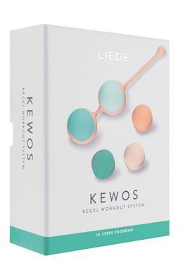 Вагинальные шарики Liebe Kewos &mdash; Peach/Mint, 5 шариков в комплекте, 15, 25, 35, 45 и 55 г SX1595 фото Купить   Liebe (Іспанія) 1 477 грн