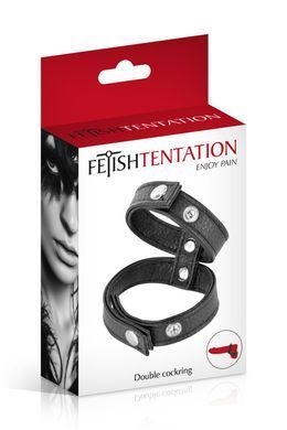 Двойное эрекционное кольцо с обхватом для мошонки Fetish Tentation Double Сockring SO4664 фото Купить   Fetish Tentation (Франція) 322 грн