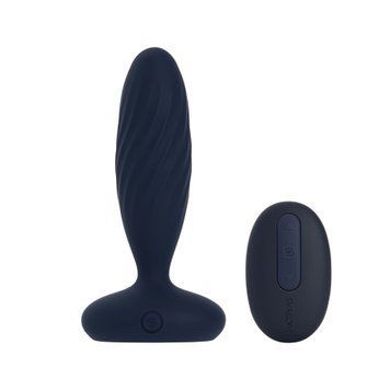 Анальная смарт-вибропробка с пульсацией Svakom Jordan Navy Blue, пульт ДУ SX0727 фото Купить   Svakom (США) 3 362 грн