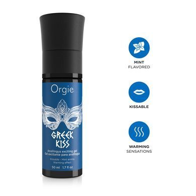 Стимулювальний гель для анілінгусу та анального сексу Orgie Greek Kiss, 50 мл, зігрівальний, зі смаком м&rsquo;яти SX1502 фото Купити Стимулювальний гель для анілінгусу та анального сексу Orgie Greek Kiss, 50 мл, зігрівальний, зі смаком м&rsquo;яти  Orgie (Бразилія-Португалія) 738 грн