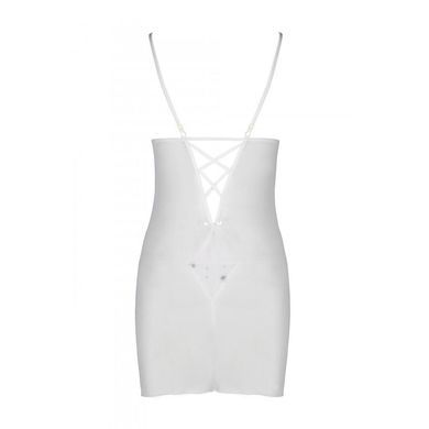 Сорочка с вырезами на груди, стринги Passion LOVELIA CHEMISE S/M, white SO4763 фото Купить   Passion (Польща) 2 050 грн