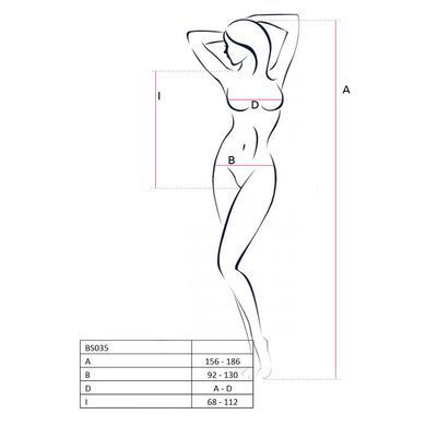 Бодистокинг Passion BS035 pink, боди, имитация топа и трусиков PBS035P фото Купить   Passion (Польща) 803 грн