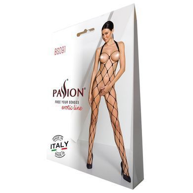 Бодістокінг у дуже велику сітку Passion BS091 black, з доступом SO6391 фото Купити Бодістокінг у дуже велику сітку Passion BS091 black, з доступом  Passion (Польща) 803 грн