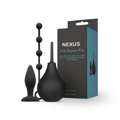 Набор новичка для анальной стимуляции Nexus ANAL BEGINNER KIT, спринцовка, анальные бусы и пробка SO6641 фото Купить   Nexus (Великобританія) 1 653 грн