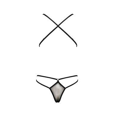 Боди монокини с декольте Passion ERZA BODY L/XL, black PS26001 фото Купить   Passion (Польща) 1 690 грн