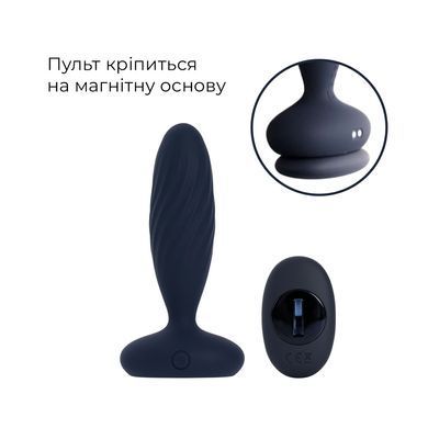 Анальная смарт-вибропробка с пульсацией Svakom Jordan Navy Blue, пульт ДУ SX0727 фото Купить   Svakom (США) 3 362 грн