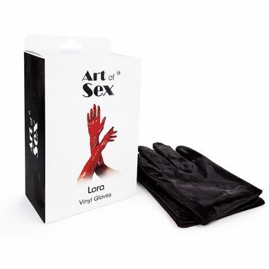 Вінілові рукавички Art of Sex - Lora, розмір M, колір чорний з ефектом мокрого оксамиту SX4398 фото Купити Вінілові рукавички Art of Sex - Lora, розмір M, колір чорний з ефектом мокрого оксамиту  Art of Sex  722 грн