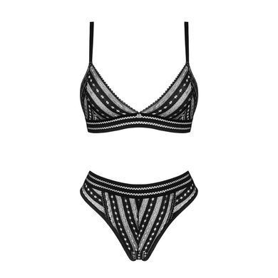 Комплект белья Obsessive Natilya 2-pcs set XS/S, black, бюстгальтер, трусики SO7717 фото Купить   Obsessive (Польща) 923 грн