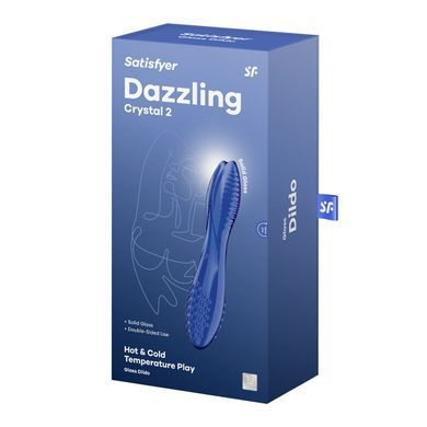 Двосторонній скляний дилдо Satisfyer Dazzling Crystal 2 Blue SX3551 фото Купити Двосторонній скляний дилдо Satisfyer Dazzling Crystal 2 Blue  Satisfyer (Німеччина) 1 369 грн