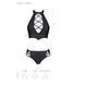 Комплект из эко-кожи Passion NANCY BIKINI L/XL, black, бра и трусики с имитацией шнуровки SO5367 фото 7