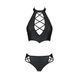Комплект из эко-кожи Passion NANCY BIKINI L/XL, black, бра и трусики с имитацией шнуровки SO5367 фото 5