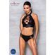 Комплект из эко-кожи Passion NANCY BIKINI L/XL, black, бра и трусики с имитацией шнуровки SO5367 фото 3
