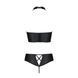 Комплект из эко-кожи Passion NANCY BIKINI L/XL, black, бра и трусики с имитацией шнуровки SO5367 фото 6