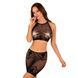Эротичный полупрозрачный комплект Obsessive K101 top & skirt S/M/L, топ, юбка SO8191 фото 1