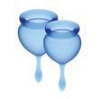 Набор менструальных чаш Satisfyer Feel Good (dark blue), 15мл и 20мл, мешочек для хранения SO3582 фото Купить   Satisfyer  399 грн