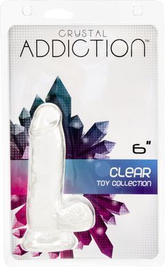 Прозорий фалоімітатор на присосці ADDICTION &mdash; Clear Dildo with Balls 6&Prime;, віброкуля в подарунок SO5580 фото Купити Прозорий фалоімітатор на присосці ADDICTION &mdash; Clear Dildo with Balls 6&Prime;, віброкуля в подарунок  ADDICTION  849 грн