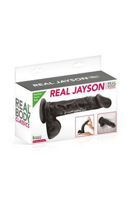 Фаллоимитатор на присоске Real Body - Real Jayson Black, TPE, диаметр 4см SO4029 фото Купить   Real Body (Франція) 951 грн