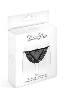 Трусики-стрінги з перлинною ниткою Fashion Secret KATIA Black SO2245 фото Купити Трусики-стрінги з перлинною ниткою Fashion Secret KATIA Black  Fashion Secret (Франція) 332 грн