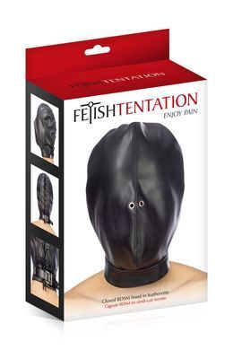 Капюшон для БДСМ Fetish Tentation Closed BDSM hood in leatherette SO4670 фото Купить   Fetish Tentation (Франція) 821 грн
