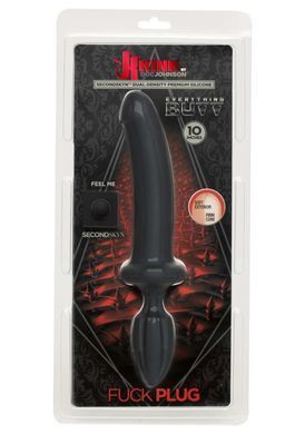 Анальный плаг с дилдо Doc Johnson Kink - Dual Density SECONDSKYN Fuck Plug - Black SO4020 фото Купить   Doc Johnson  3 739 грн